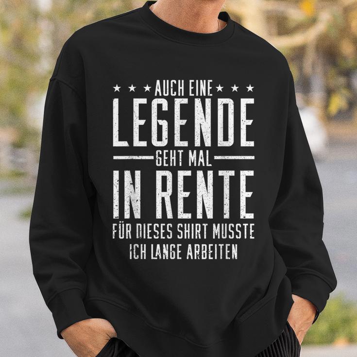 Auch Eine Legende Geht Mal In Rente Rentner Rentnerin Sweatshirt Geschenke für Ihn