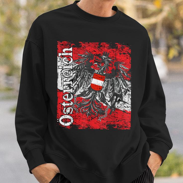 Austria Eagle Flag Retrointage Austria Sweatshirt Geschenke für Ihn