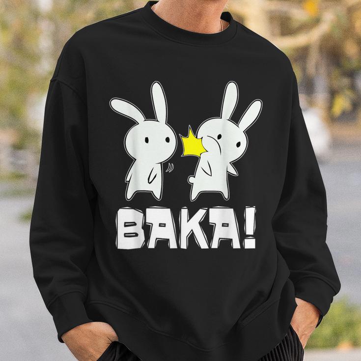 Baka Slogan Rabbit Ear-Fig For Japan Friends Sweatshirt Geschenke für Ihn