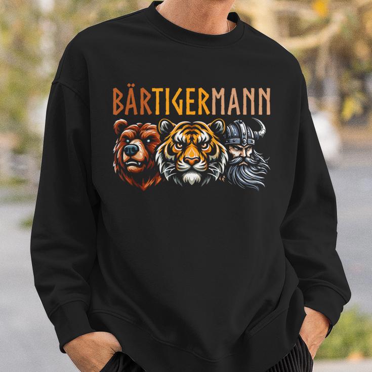 Bärtigermann Bear Tiger Man Beardiking Bearded Man Sweatshirt Geschenke für Ihn