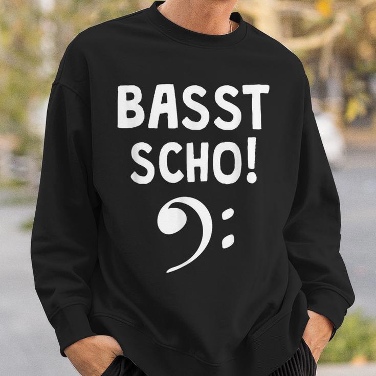 Basst Scho Bass Guitar Bassist Sweatshirt Geschenke für Ihn