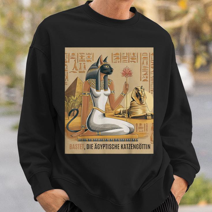 Bastet Egyptian Cat Goddess Antique Egyptian Graphic Sweatshirt Geschenke für Ihn