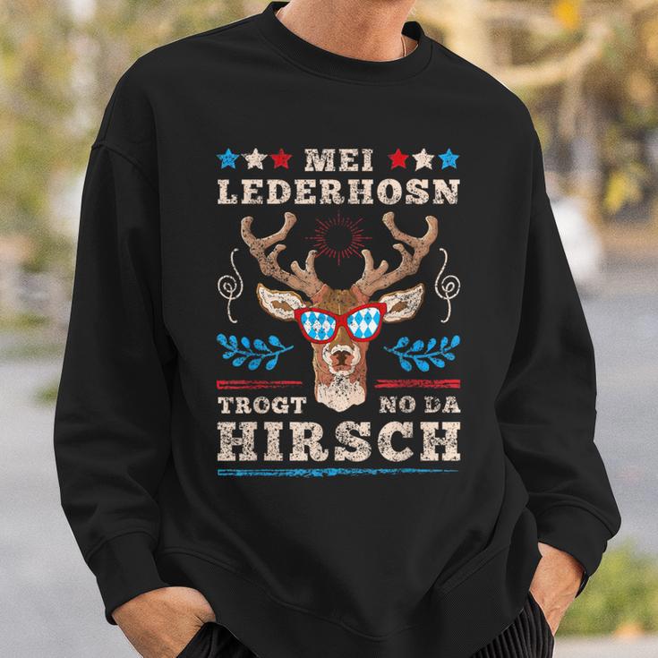 Bayern Wiesn Bekleidungolksfest Outfit Herren Short Sleeve Mei Lederhosn Trogt No Da Deer Costume Oktoberfest S Sweatshirt Geschenke für Ihn