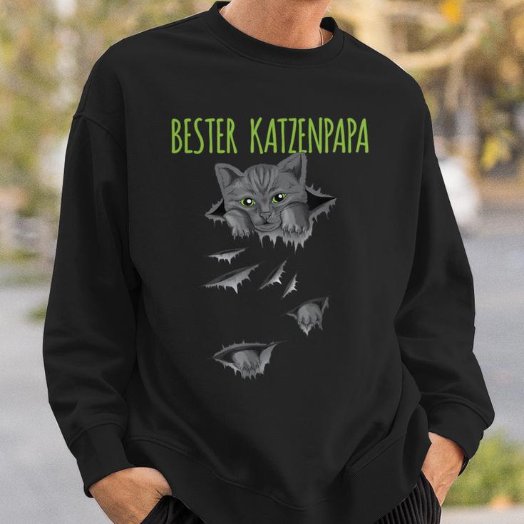 Bester Katzenpapa Cat Owner Pet House Cat Sweatshirt Geschenke für Ihn