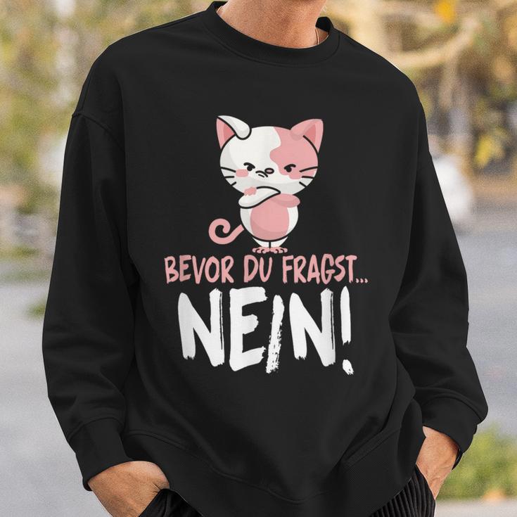 Bevor Du Fragst Nein Cat Sweatshirt Geschenke für Ihn