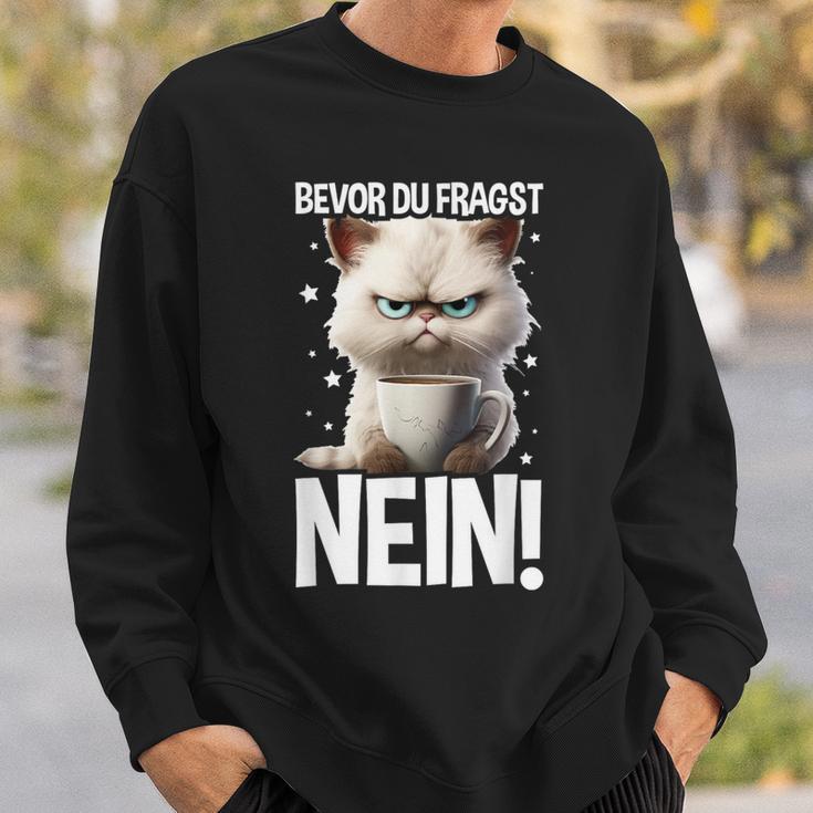 Bevor Du Fragst Nein Katzekaffee Kater Announced Sweatshirt Geschenke für Ihn