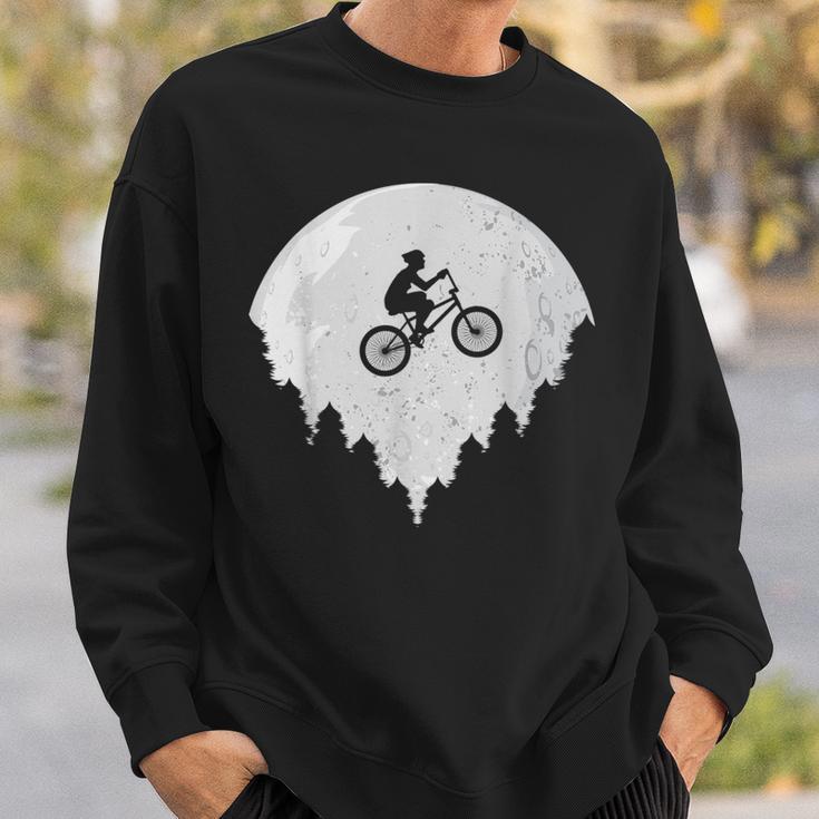 Bicycle Bmx Driver Full Moon Sweatshirt Geschenke für Ihn