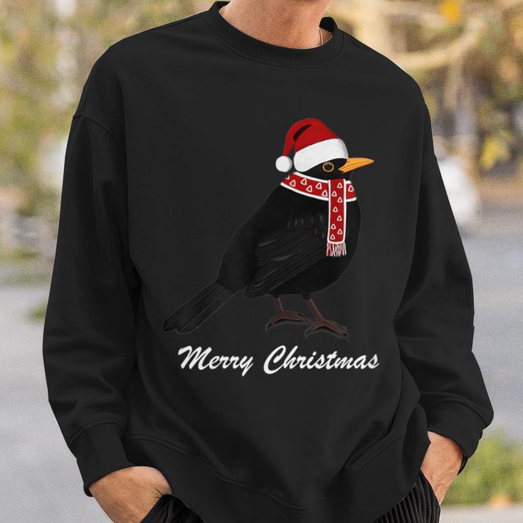 Bird With Red Christmas Hat Scarf Christmas Outfit Bird Sweatshirt Geschenke für Ihn