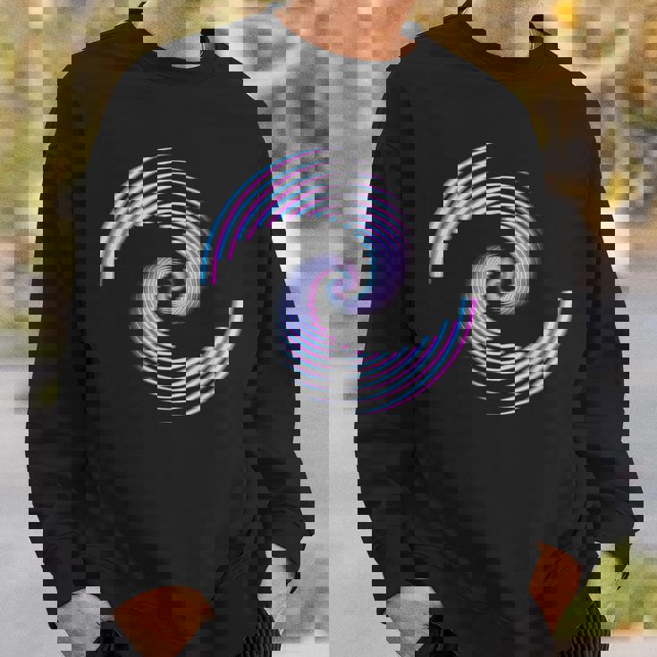 Blur Glitch Spiral Music Festival Abbigliamento Felpa Regalos para él