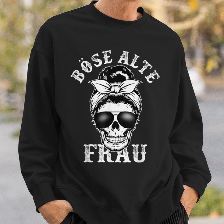 Böse Alte Frau Unordentlicher Brötchenschädel Sweatshirt Geschenke für Ihn