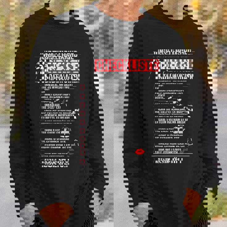 Bräutigam Jga Aufgaben Checkliste Stag Party Sweatshirt Geschenke für Ihn