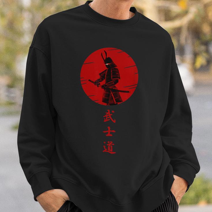 Bushido Samurai Krieger Mit Katana Schwert Anime Style Sweatshirt Geschenke für Ihn