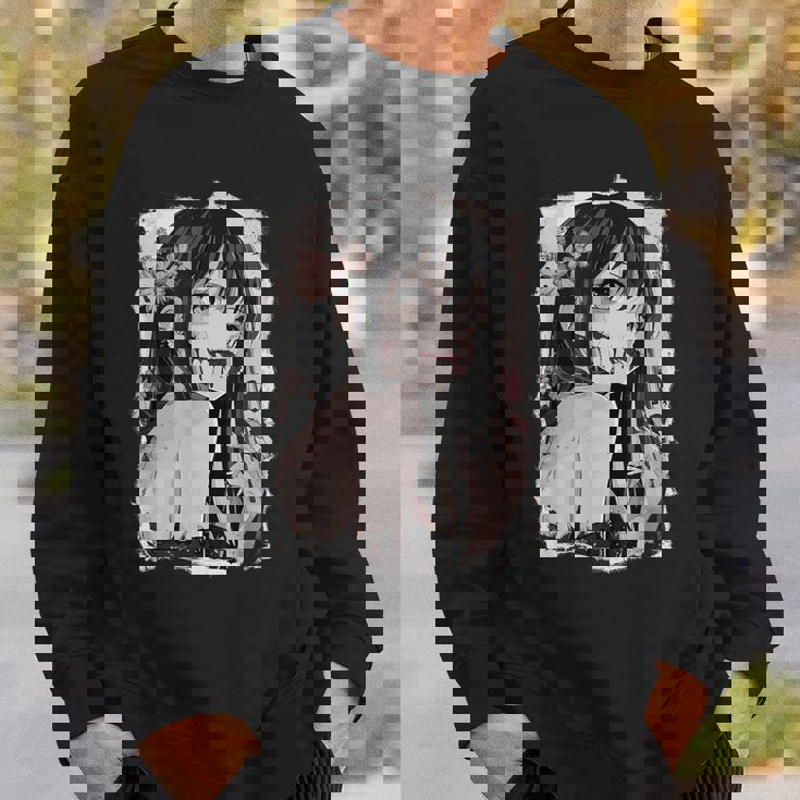 Camisa De Anime Gótica Creepy Horror Anime Manga Japonés Camisa de entrenamiento Regalos para él