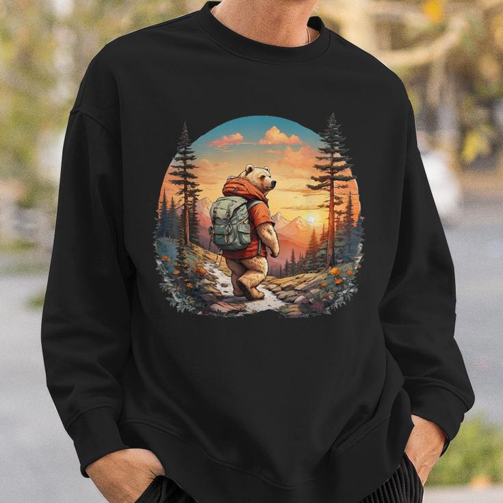 Camping Abenteuer Natur Bär Wandern Berge Sweatshirt Geschenke für Ihn