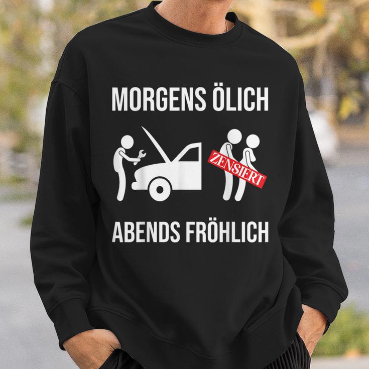 Car Mechanic Mechatronics Screwdriver Oil Evening Happy Sweatshirt Geschenke für Ihn