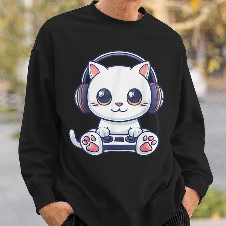 Cat Gaming Sweatshirt Geschenke für Ihn