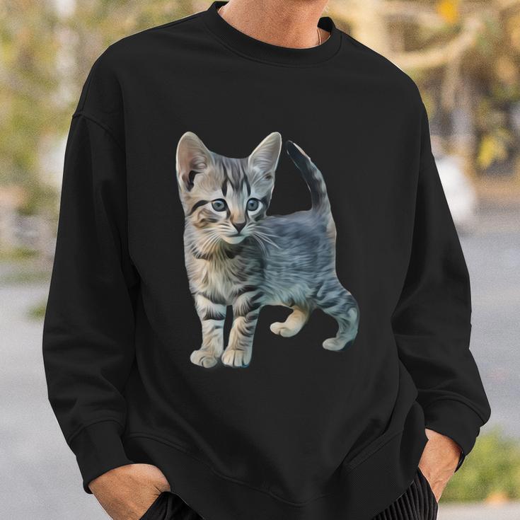 Cat Kitten Cute Fur Nose Kitty House Tiger Sweatshirt Geschenke für Ihn