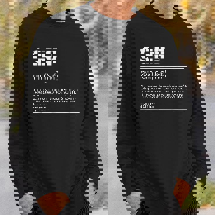 Chef Chef Definition Regalo De Chef Chef Chef Camisa de entrenamiento Regalos para él