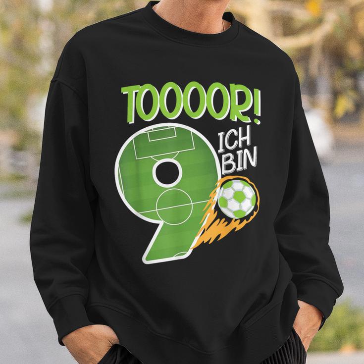 Children's Birthday Ich Bin 9 Jahre Fussball Sweatshirt Geschenke für Ihn