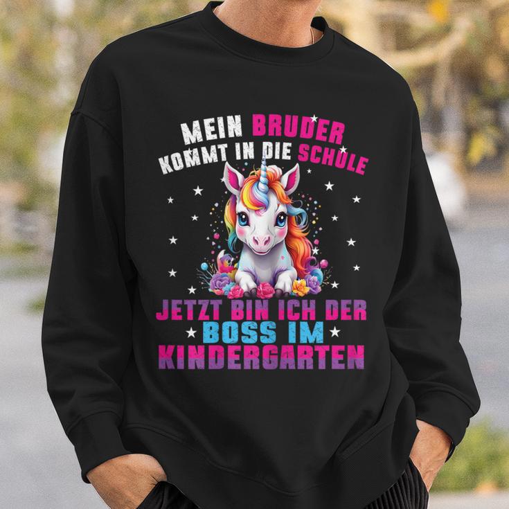 Children's My Brother Comes In Die Schule Boss Im Kindergarten Sweatshirt Geschenke für Ihn