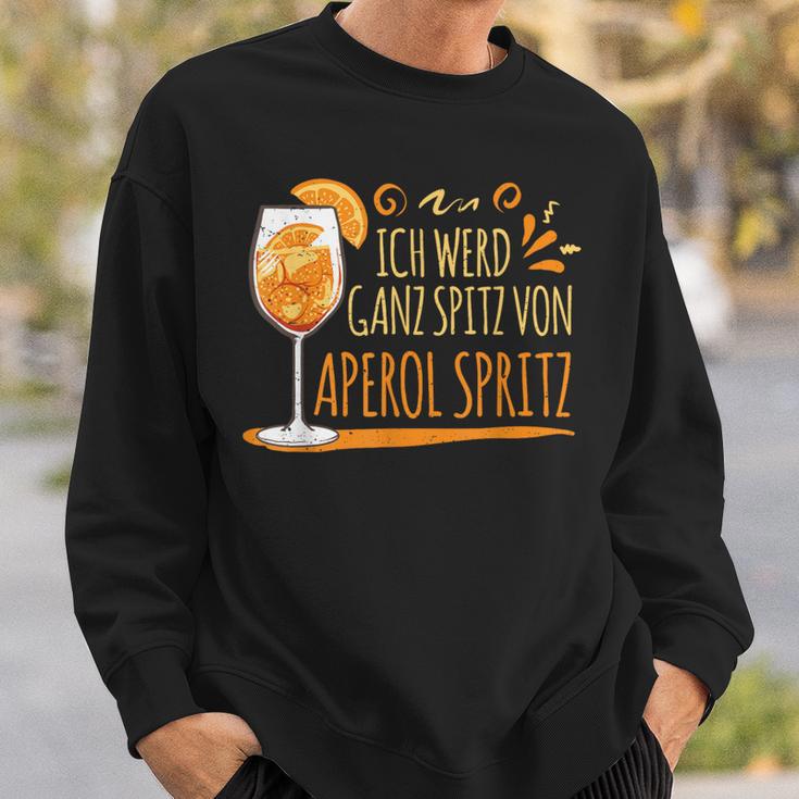 Cocktail Ich Werd Ganz Spitzon Aperol Spritz German Sweatshirt Geschenke für Ihn