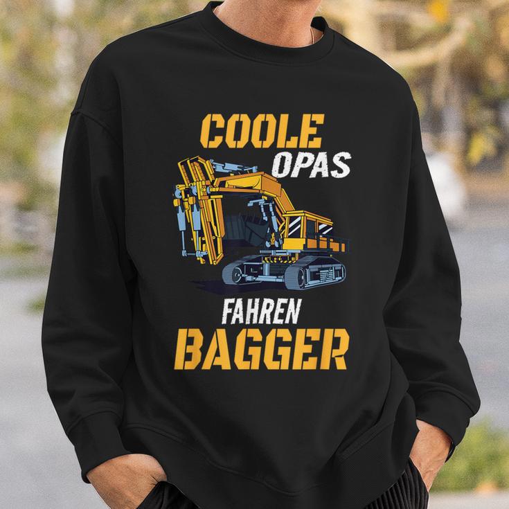 Coole Opas Fahren Bagger Digger Driver Grandpa Sweatshirt Geschenke für Ihn