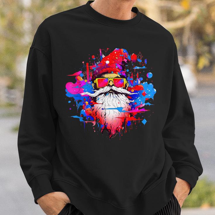 Cooler Weihnachtsmann Lustig Mit Sonnenbrille Sweatshirt Geschenke für Ihn