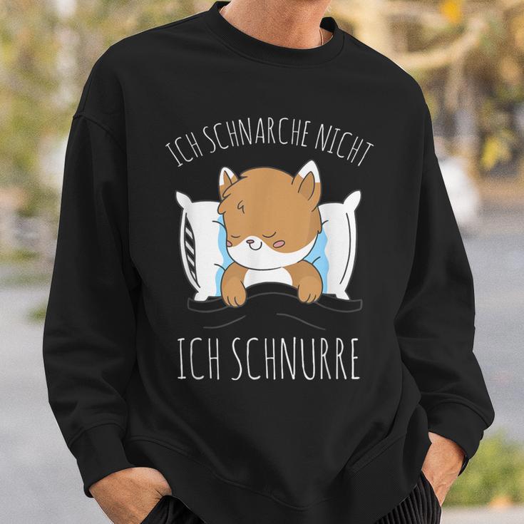 Cute Cat Pyjamas Ich Schnarche Nicht Ich Schnurre Sweatshirt Geschenke für Ihn