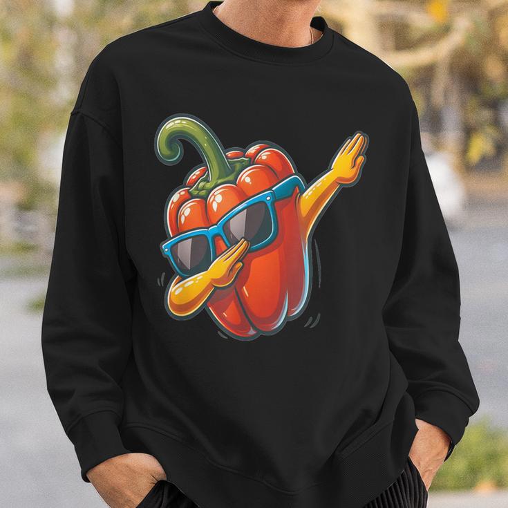 Dab Paprika Dancing Dabbing Peppersegetables Sweatshirt Geschenke für Ihn