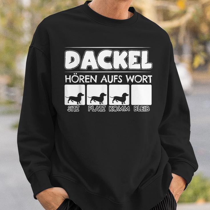 Dachshund Hören Aufs Wort Dachshund Rauhaardackel Dwarf Dachshund Sweatshirt Geschenke für Ihn