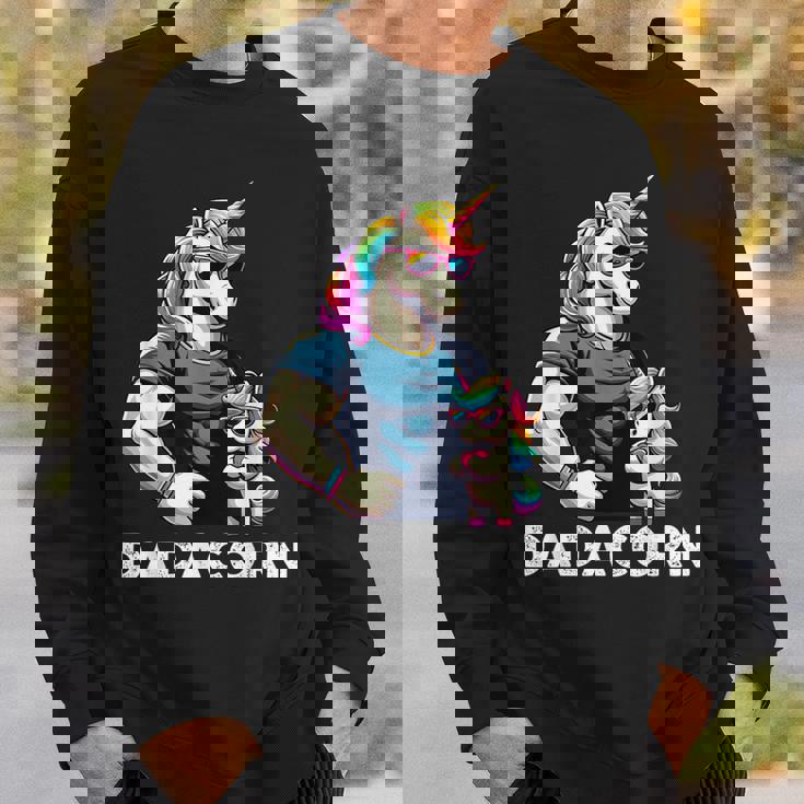 Dadacorn Unicorn Dad And Son Daughter Papa Fathers Day Sweatshirt Gifts for Him