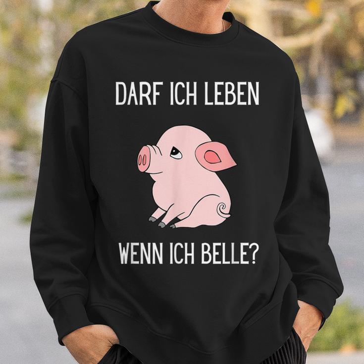 Darf Ich Leben Wenn Ich Belle Animal Loveeganegetarian Sweatshirt Geschenke für Ihn