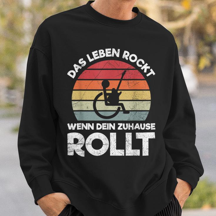 Das Leben Rockt Wenn Dein Zuhause Rollen Wheelchair Saying S Sweatshirt Geschenke für Ihn