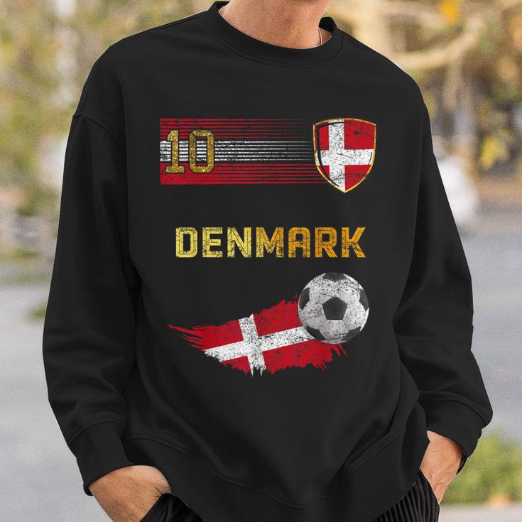 Denmark Football Pride Danish Flag Football Retro Jersey Sweatshirt Geschenke für Ihn