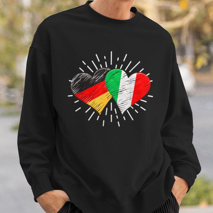 Deutschland Italien Freundschaft Herz German Italian Sweatshirt Geschenke für Ihn