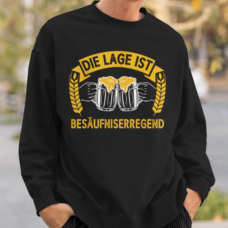 Die Lage Ist Besäufniserregend Sauf Bier German Sweatshirt Geschenke für Ihn