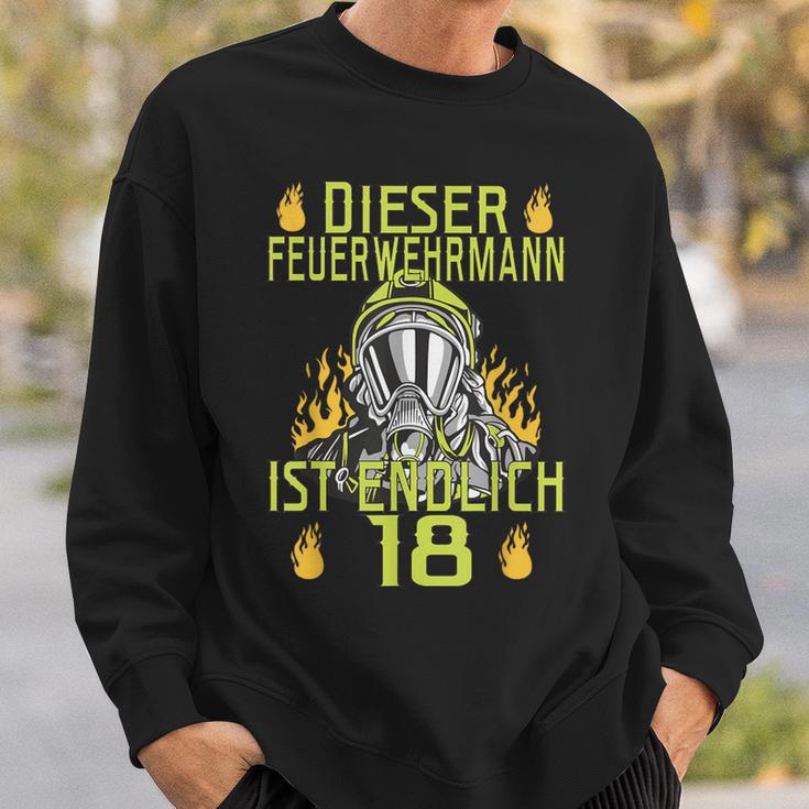 Dieser Feuerwehrmann Ist Endlich 18 Sweatshirt Geschenke für Ihn