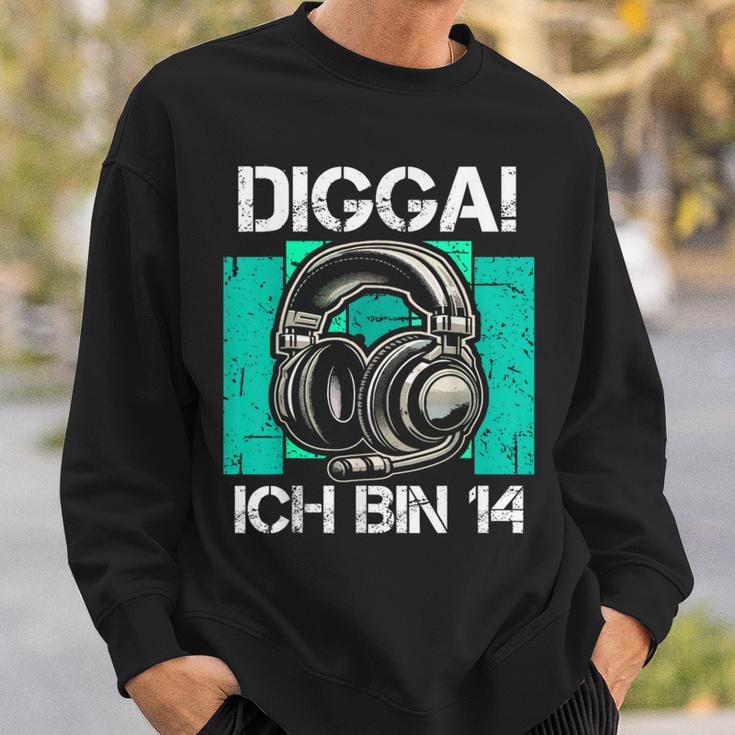 With Digga Ich Bin 14 Jahre Junge Geburtstag Sweatshirt Geschenke für Ihn