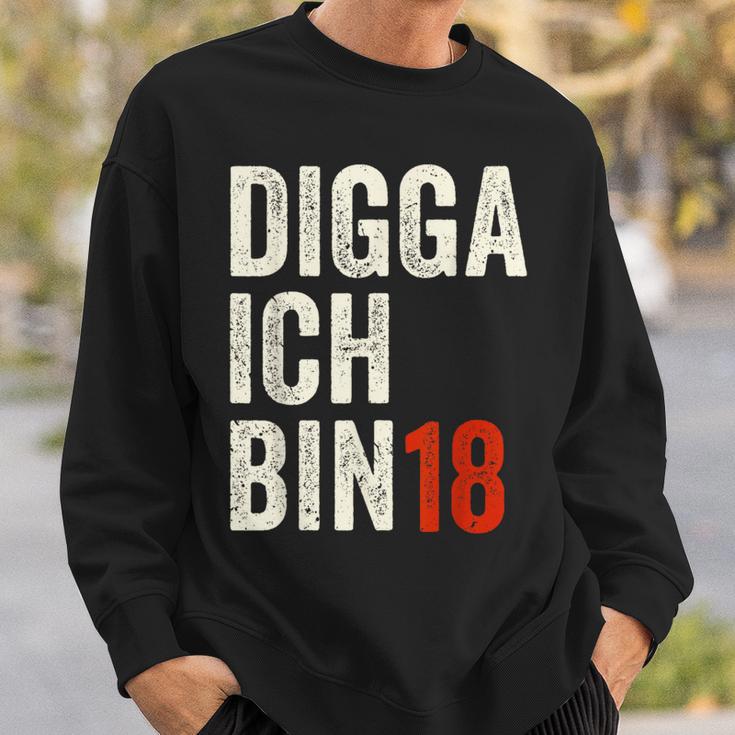 Digga Ich Bin 18 Jahre 18Th Birthday Boy Slogan Sweatshirt Geschenke für Ihn