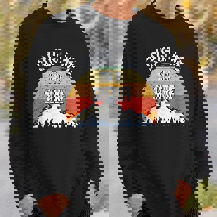Divertente Regalo Dello Sceriffo Trust Me I'm A Sheriff Felpa Regalos para él