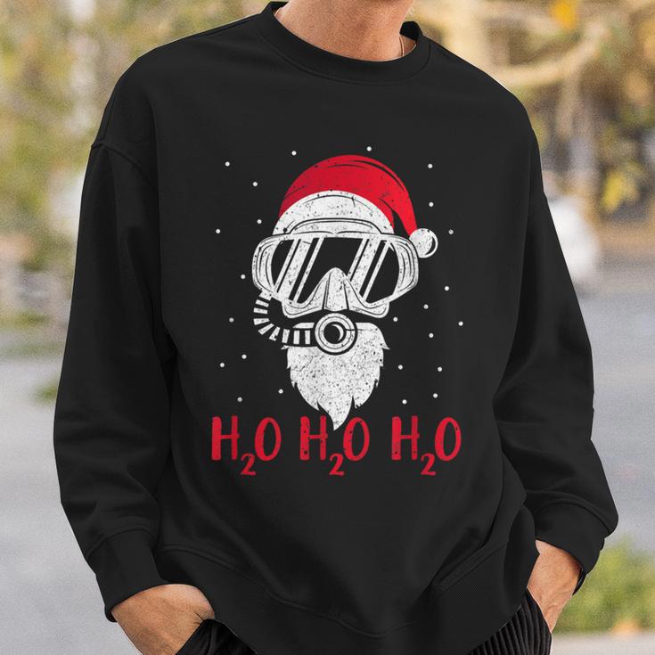 Diving Santa Claus H2o H2o H2o Xmas Diving Sweatshirt Geschenke für Ihn