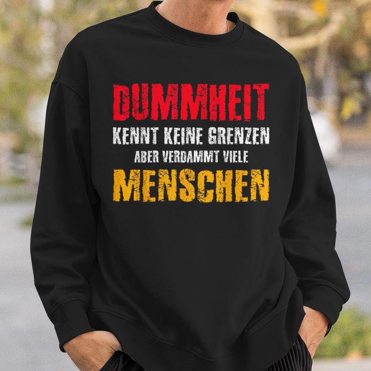 Dummheit Kissen Keine Grenzen Sweatshirt Geschenke für Ihn