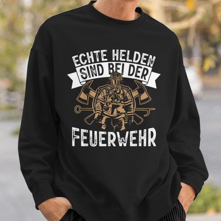 Echte Helden Sind Feuerwehr Sweatshirt Geschenke für Ihn