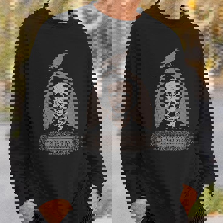 Edgar Allan Poe Gotico Corvo Nevermore Occulto Inglese Horror Felpa Regalos para él