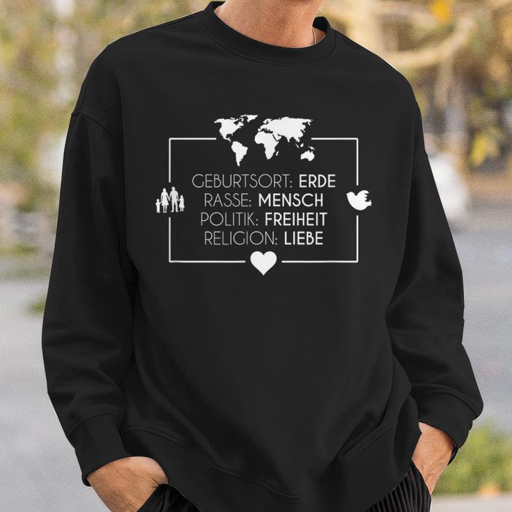 Erde Rasse Mensch Birth Place Sweatshirt Geschenke für Ihn