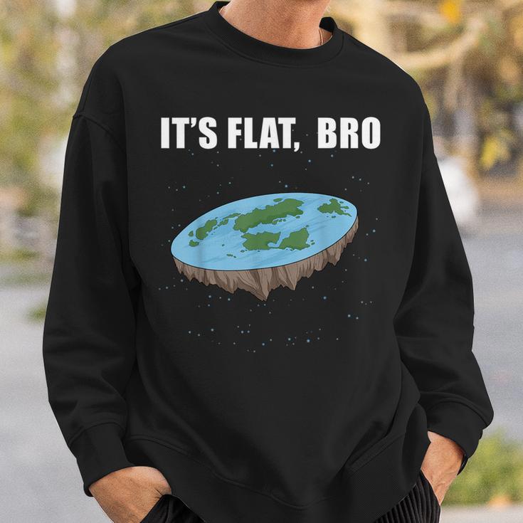 Flat Earth Die Erde Ist Flach Erde Disk Sweatshirt Geschenke für Ihn