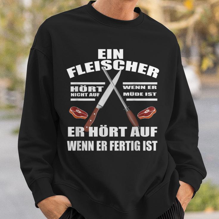 Fleischer Fleischerei Butcher Meister Sweatshirt Geschenke für Ihn