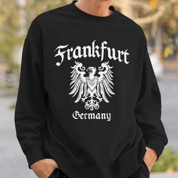 Frankfurt Hessen Adler Ultras Fractur Old German Script Sweatshirt Geschenke für Ihn