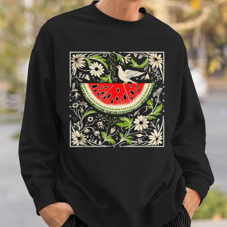 Free Palestine Fruit Watermelon Card Sweatshirt Geschenke für Ihn