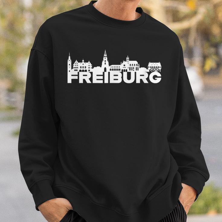 Freiburg Deutschland Skyline Silhouette Outline Sketch S Sweatshirt Geschenke für Ihn